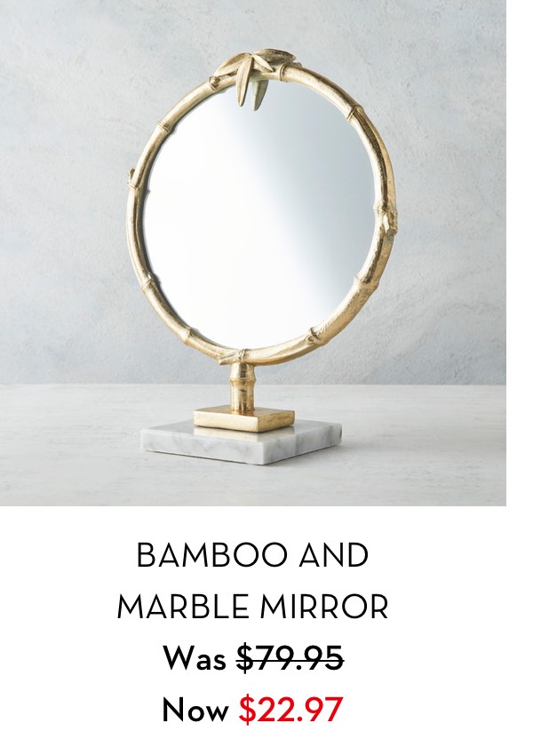 Bamboo And Marble Mirror