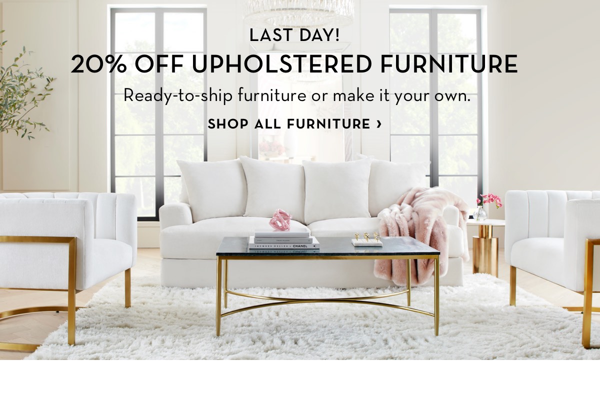 20 Percent Off Upholstered Furniture