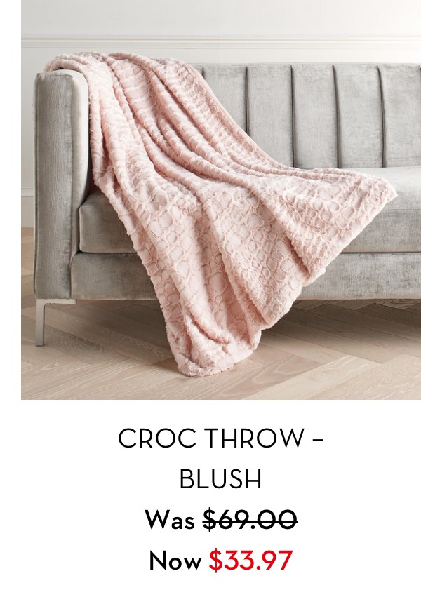 Croc Throw - Blush