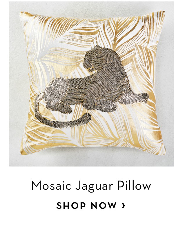 e - Mosaic Jaguar Pillow SHOP NOW 